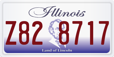 IL license plate Z828717