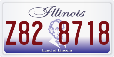 IL license plate Z828718
