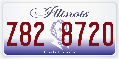 IL license plate Z828720