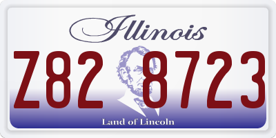 IL license plate Z828723