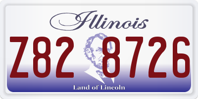IL license plate Z828726