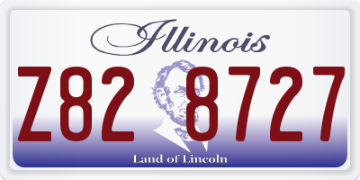 IL license plate Z828727