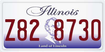 IL license plate Z828730