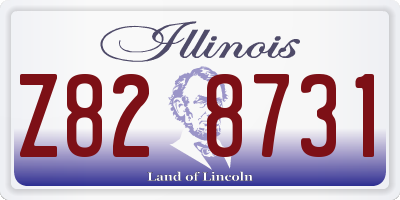 IL license plate Z828731