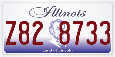 IL license plate Z828733
