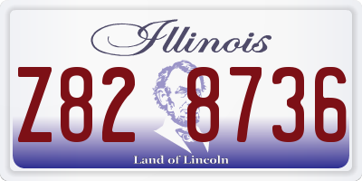 IL license plate Z828736