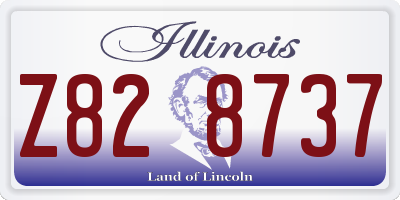 IL license plate Z828737