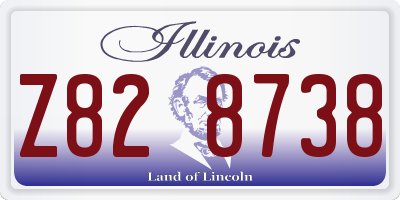 IL license plate Z828738