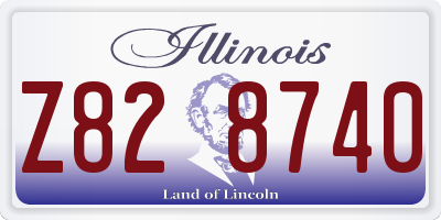 IL license plate Z828740