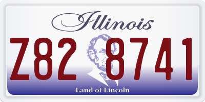 IL license plate Z828741