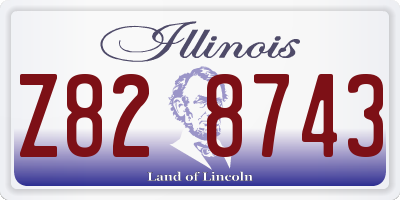 IL license plate Z828743
