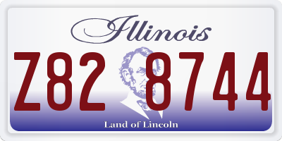 IL license plate Z828744
