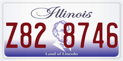IL license plate Z828746