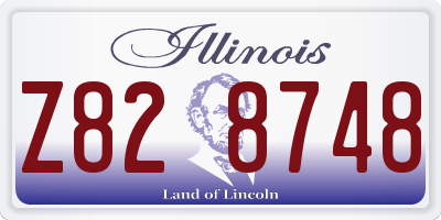 IL license plate Z828748