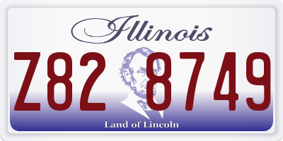 IL license plate Z828749