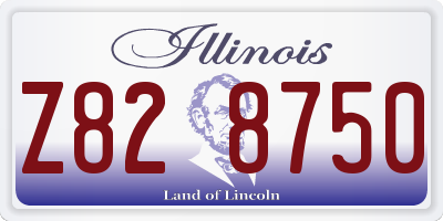 IL license plate Z828750