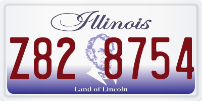 IL license plate Z828754