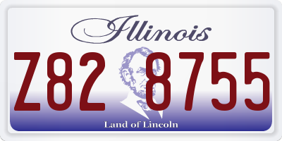 IL license plate Z828755