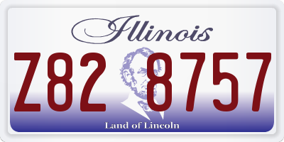 IL license plate Z828757