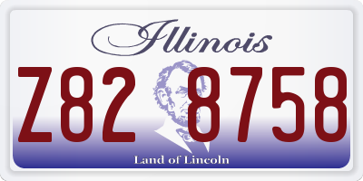 IL license plate Z828758