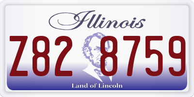 IL license plate Z828759