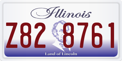 IL license plate Z828761