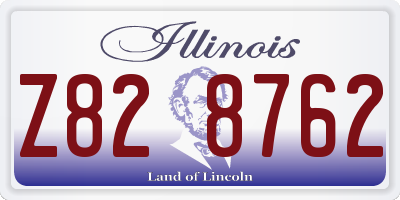 IL license plate Z828762