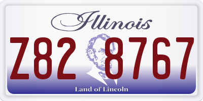 IL license plate Z828767