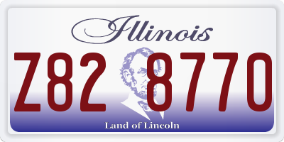IL license plate Z828770