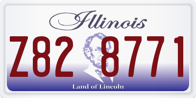 IL license plate Z828771