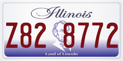 IL license plate Z828772