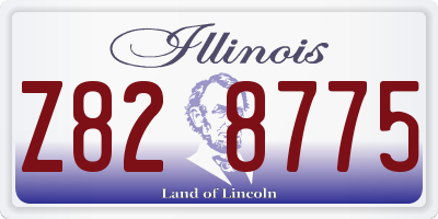 IL license plate Z828775
