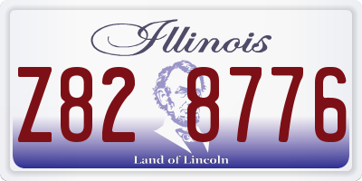 IL license plate Z828776