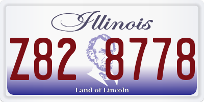 IL license plate Z828778
