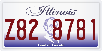 IL license plate Z828781