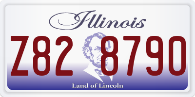 IL license plate Z828790