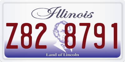 IL license plate Z828791