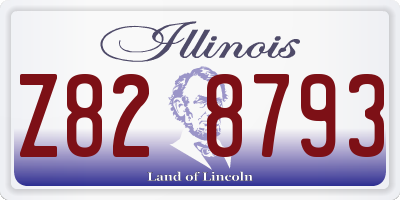 IL license plate Z828793