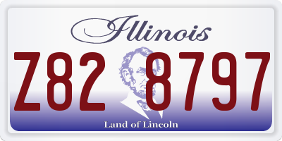 IL license plate Z828797