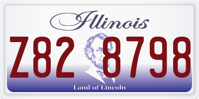 IL license plate Z828798