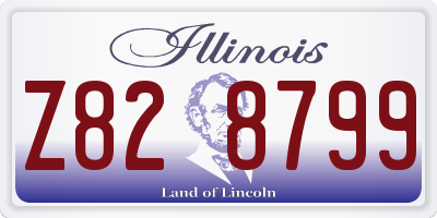 IL license plate Z828799