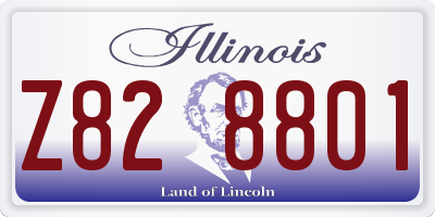IL license plate Z828801