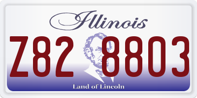 IL license plate Z828803