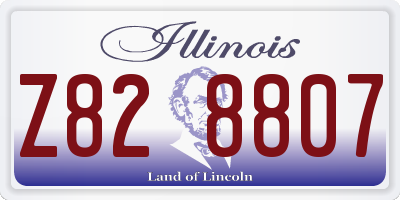 IL license plate Z828807