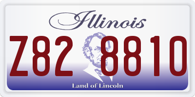 IL license plate Z828810