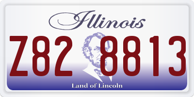 IL license plate Z828813