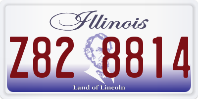 IL license plate Z828814