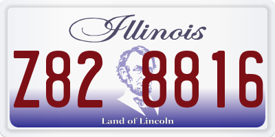 IL license plate Z828816