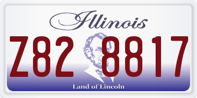 IL license plate Z828817