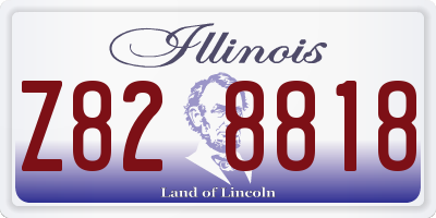 IL license plate Z828818